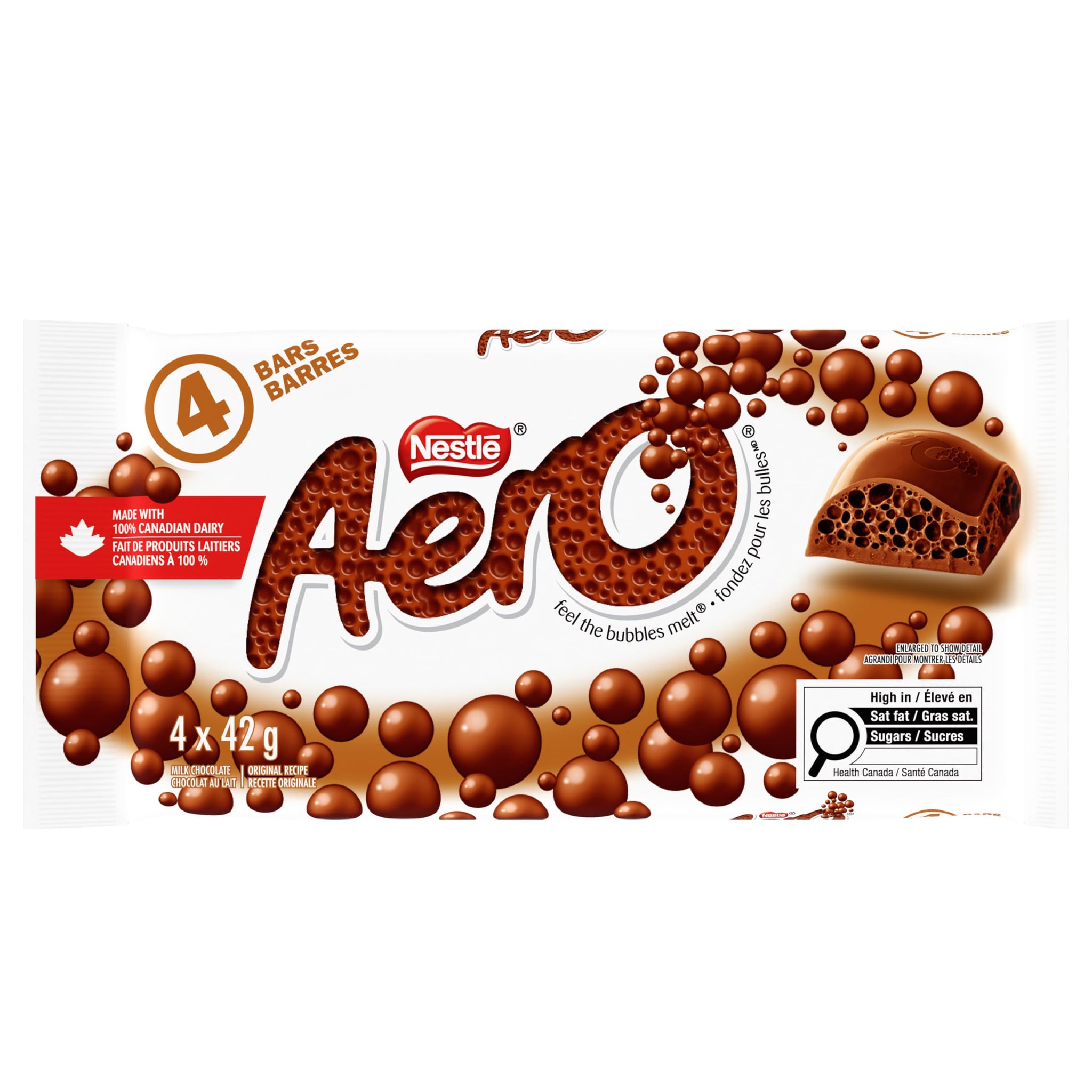AERO Milk Chocolate, 4x42g, Multipack, 0.4 pounds