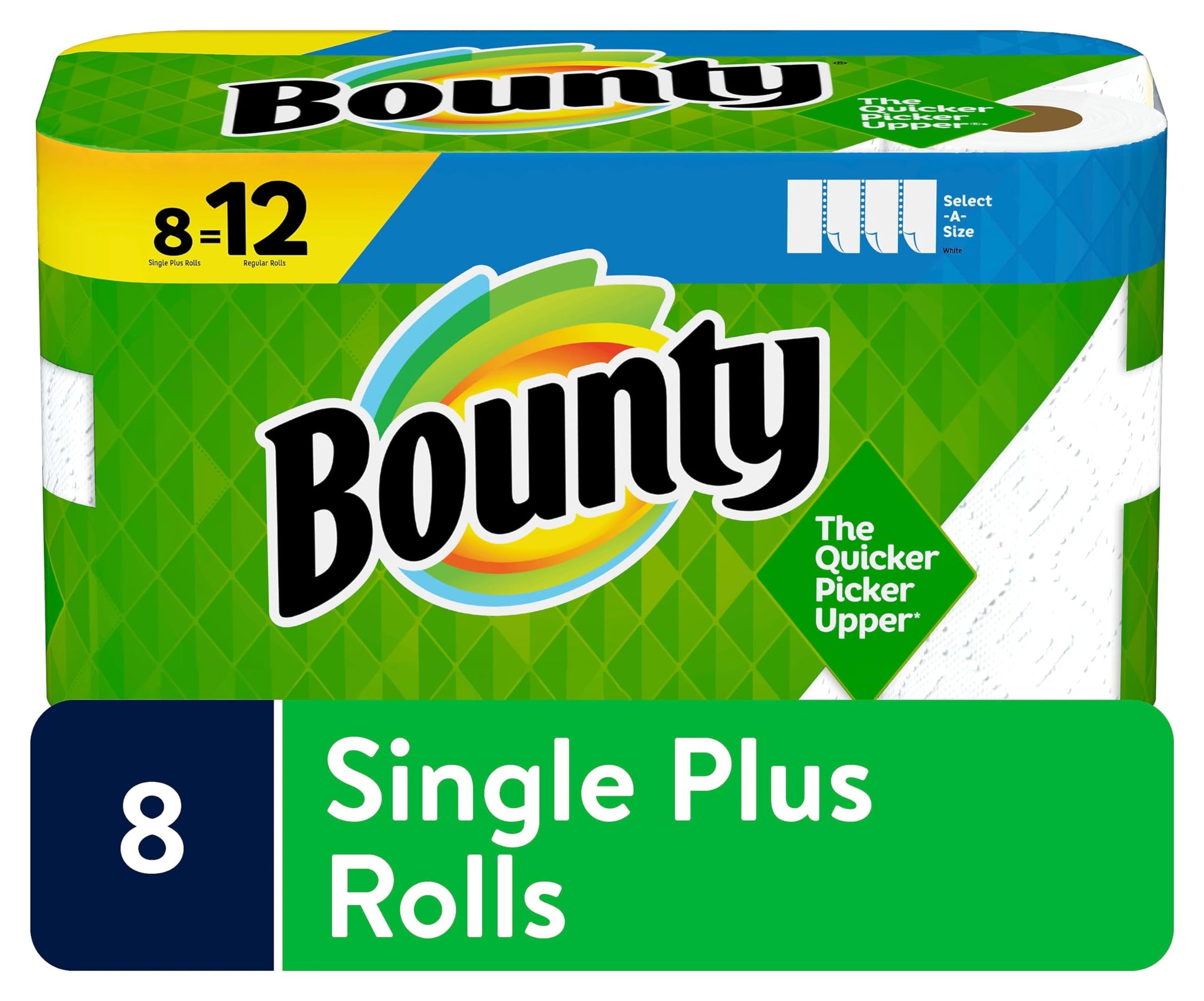 Bounty - Paper Towels - Select-A-Size Paper Towels - 9.49" x 19.02" x 10.98" - 19.02" x 10.98" x 9.49" - White
