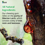 Sayan Sugar Free All Natural Gum, Siberian Larch Tree Resin and Beeswax Chewing Gum for Fresh Breath, Vegetarian, Non-GMO, No Sugar, Gluten Free