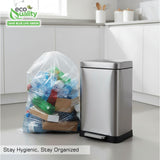 (10 Pack) 35x55 inch Large Heavy Duty Clear Trash Bags - Yard Trash Bags, Leaves, Lawn and Leaf Bags, Recycling Garbage Bags, Construction, Industrial