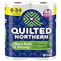 Quilted Northern Ultra Soft & Strong Toilet Paper, 6 Mega Rolls = 24 Regular Rolls, 5X Stronger*, Premium Soft Toilet Tissue