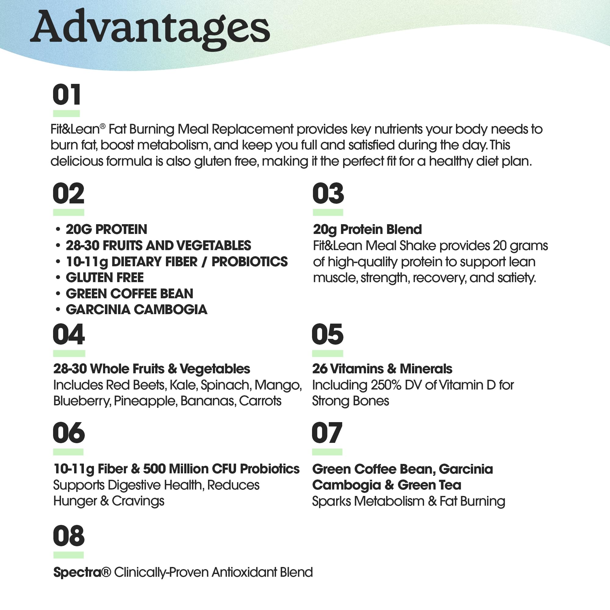 Fit & Lean Meal Shake Meal Replacement with Protein, Fiber, Probiotics and Organic Fruits & Vegetables, Chocolate Peanut Butter Pie, 1lb, 10 Servings