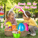 12 PCS Jumbo Easter Eggs, 10" Large Plastic Easter Eggs for Easter Egg Hunt, Empty Easter Eggs for Filling Treats, Fillable Surprise Eggs Bulk, Basket