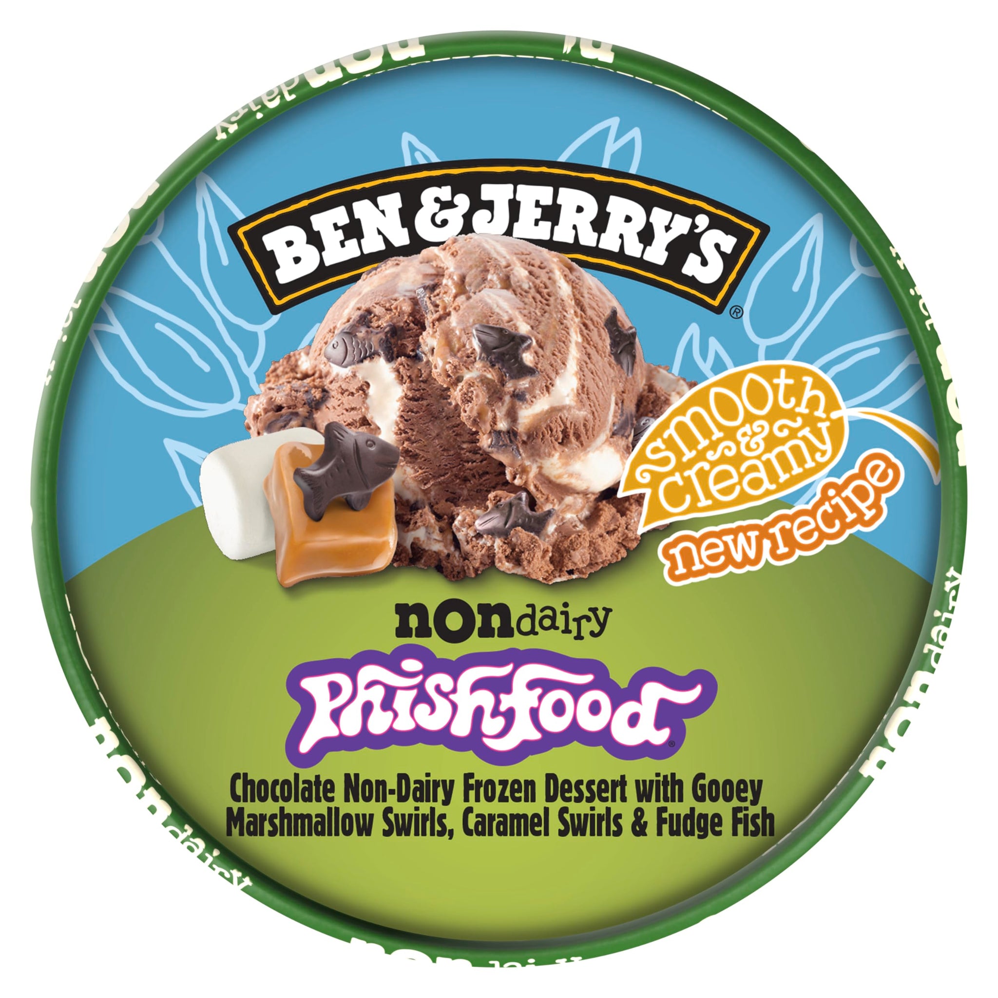 Ben & Jerry's, Non Dairy Phishfood Ice Cream, 16 Fl Oz