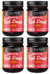 Sauce Goddess (Sweet Red Devil Habanero Sauce) BBQ Sauce - 14.6 oz (Pack of 4)