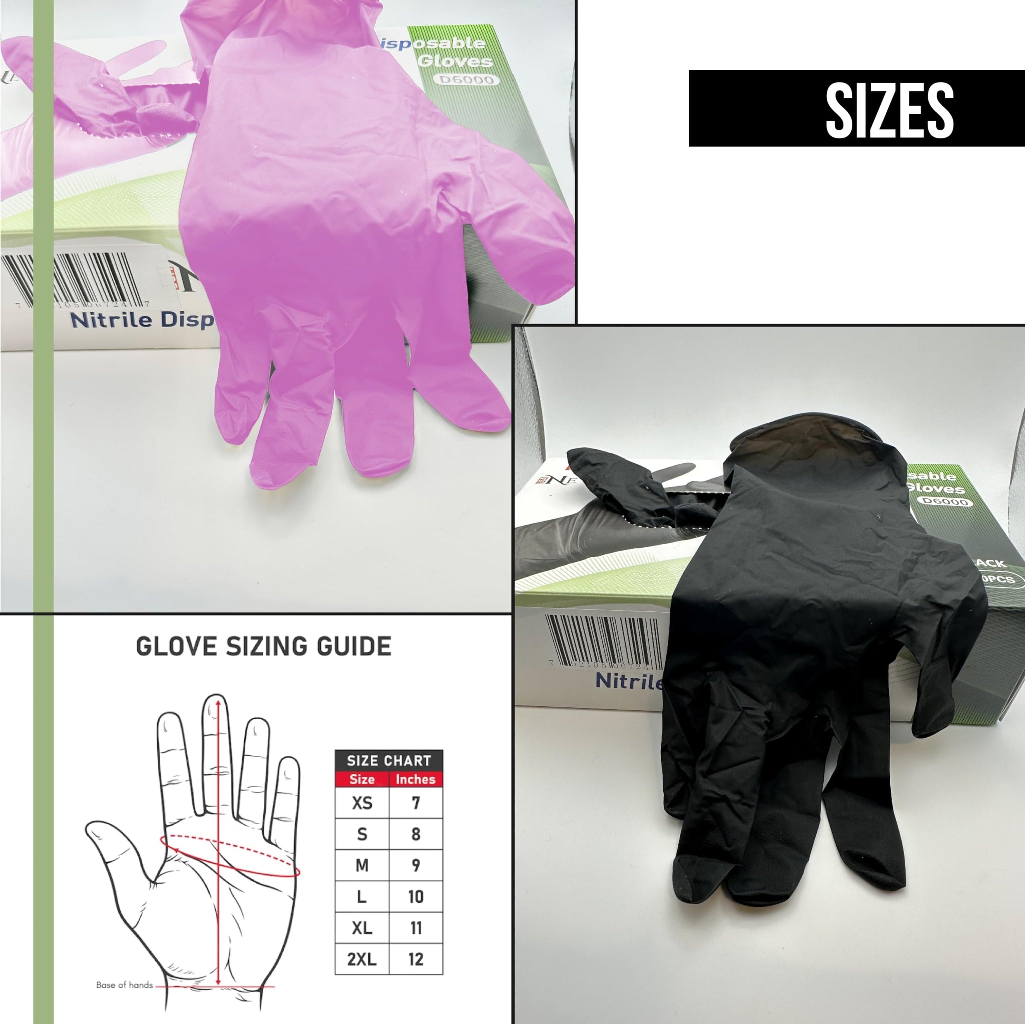NeVi USA Disposable Nitrile Exam Gloves: 4-mil, Latex-Free Medical, Cleaning, Food-Safe Gloves - 100 Pieces (Size Medium)