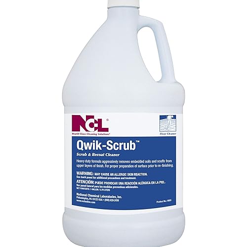 QWIK-Scrub Scrub & Recoat Cleaner, 4 x 1 Gallon, Makes 100+ Gallons of Cleaner (NCL0955-29)