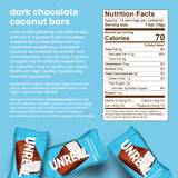 UNREAL Dark Chocolate Coconut Bars (Value Size Bag) | Vegan, 3g Sugar, & 3 Simple Ingredients | Non-GMO, Gluten Free, & Fair Trade | 9.5oz