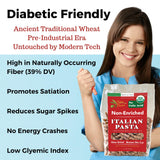 Papa Vince Organic Italian Pasta - Imported Whole Wheat Heirloom Grain from Italy: Non-Enriched, Bronze Die-Cut, High Fiber, Slow Carb, Slow-Dried