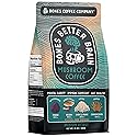 Bones Coffee Company Better Brain Mushroom Coffee - Medium Roast Low Acid Arabica Beans - Ground Coffee - Reishi, Chaga, Lion's Mane, Cordyceps