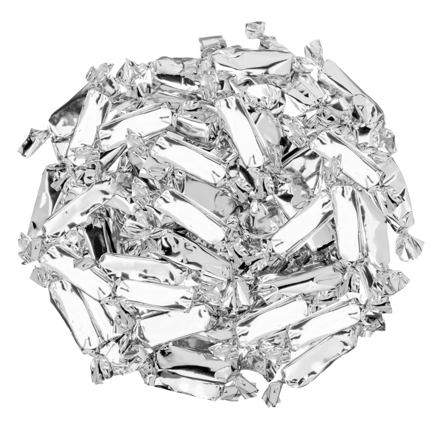 Candy Envy - Individually Wrapped Caramels - Silver Wrapper - 2 Pound Bulk Silver Candy