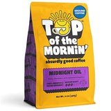Top of the Mornin’ Midnight Oil Ground Coffee By Jacksepticeye | Dark Roast | Specialty Grade Ethically Sourced | Dark Roast Ground Coffee | Rich