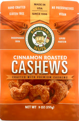Magic Bavarian Cinnamon Roasted Cashews, 9 Oz - Sweet, Gluten-Free, Vegan Nuts, Made in the USA