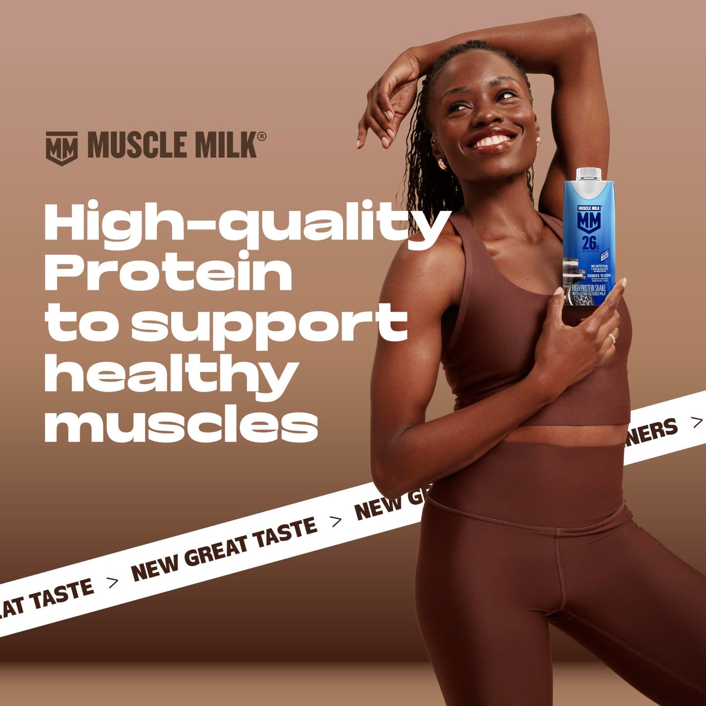 Muscle Milk Pro High Protein Shake with Ultra-Filtered Milk Cookies 'N Crème 14 Fl Oz
