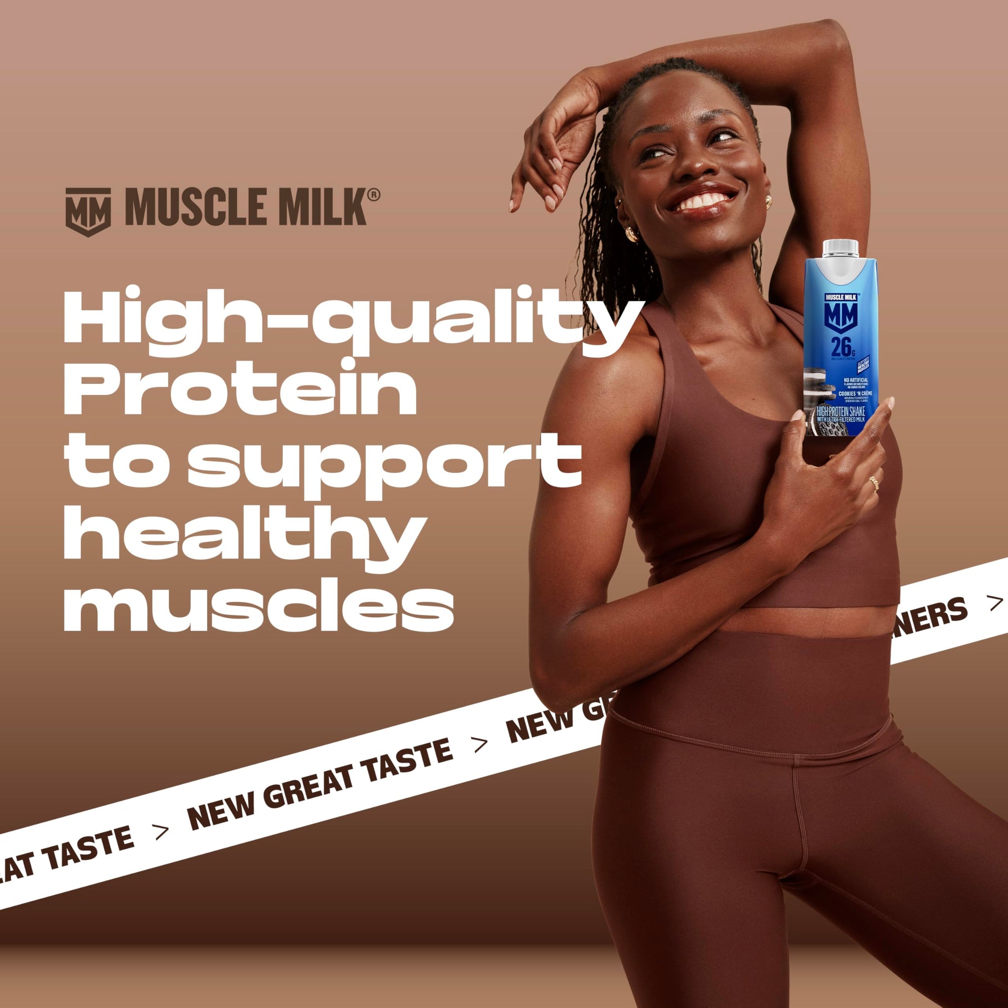Muscle Milk Pro High Protein Shake with Ultra-Filtered Milk Cookies 'N Crème 14 Fl Oz