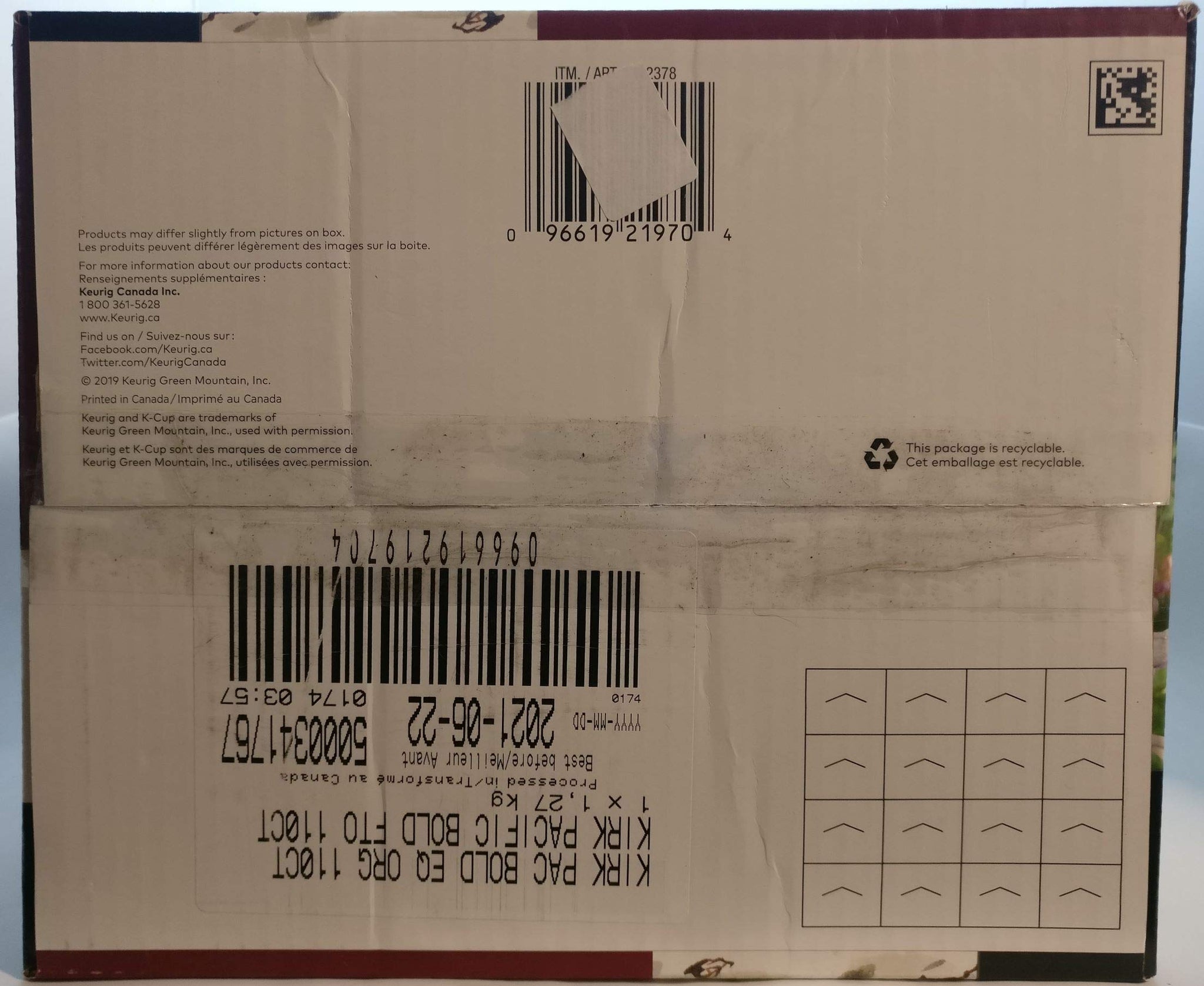 Kirkland Pacific Bold K-Cups, 110 Count, (Imported from Canada)