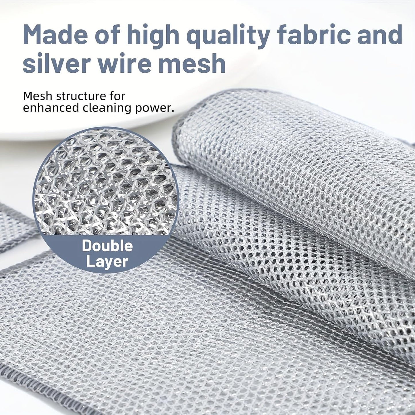 Rconisi Nano Stain Remover Dishcloth - Non-Abrasive, Non-Sticky, Multi-Purpose for Kitchen/Bathroom/Outdoor Use | High-Density Polyester for Powerful