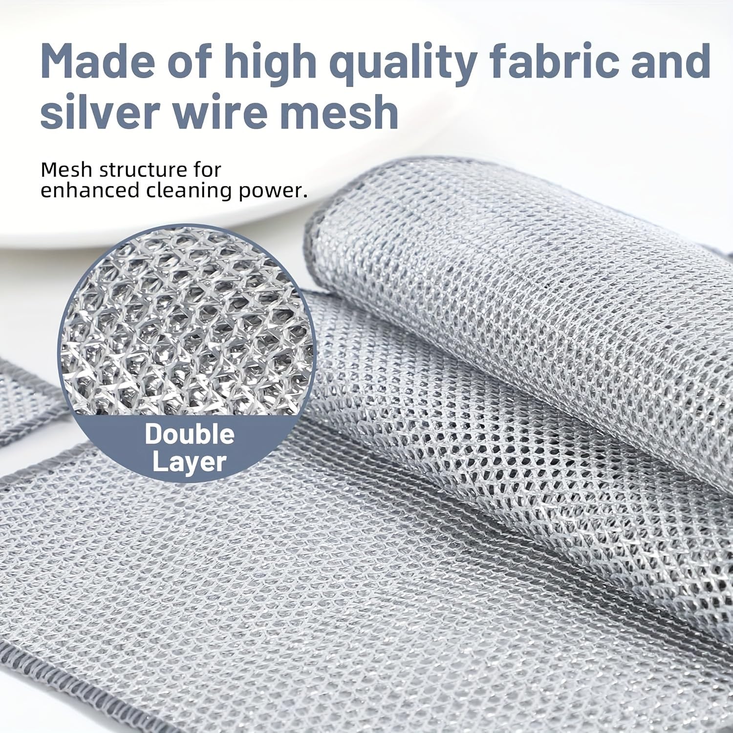 Rconisi Nano Stain Remover Dishcloth - Non-Abrasive, Non-Sticky, Multi-Purpose for Kitchen/Bathroom/Outdoor Use | High-Density Polyester for Powerful