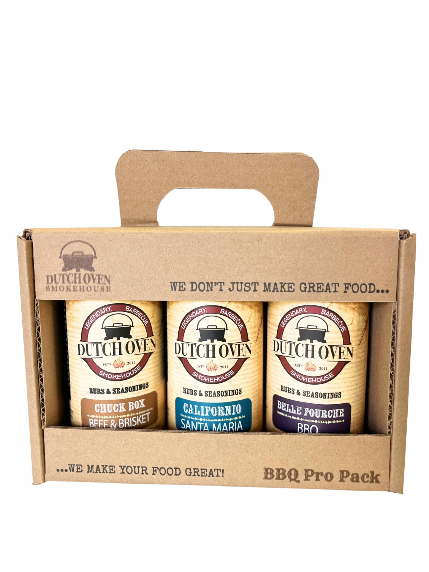 Dutch Oven Smokehouse BBQ Pro Gift Set - Chuckbox, Belle Fourche, Californio - Award-Winning BBQ Seasoning Trio for Brisket, Ribs, Tri-tip and Chicken