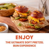 King's Hawaiian Pretzel Hamburger Buns, 4 ct, 10.5 oz