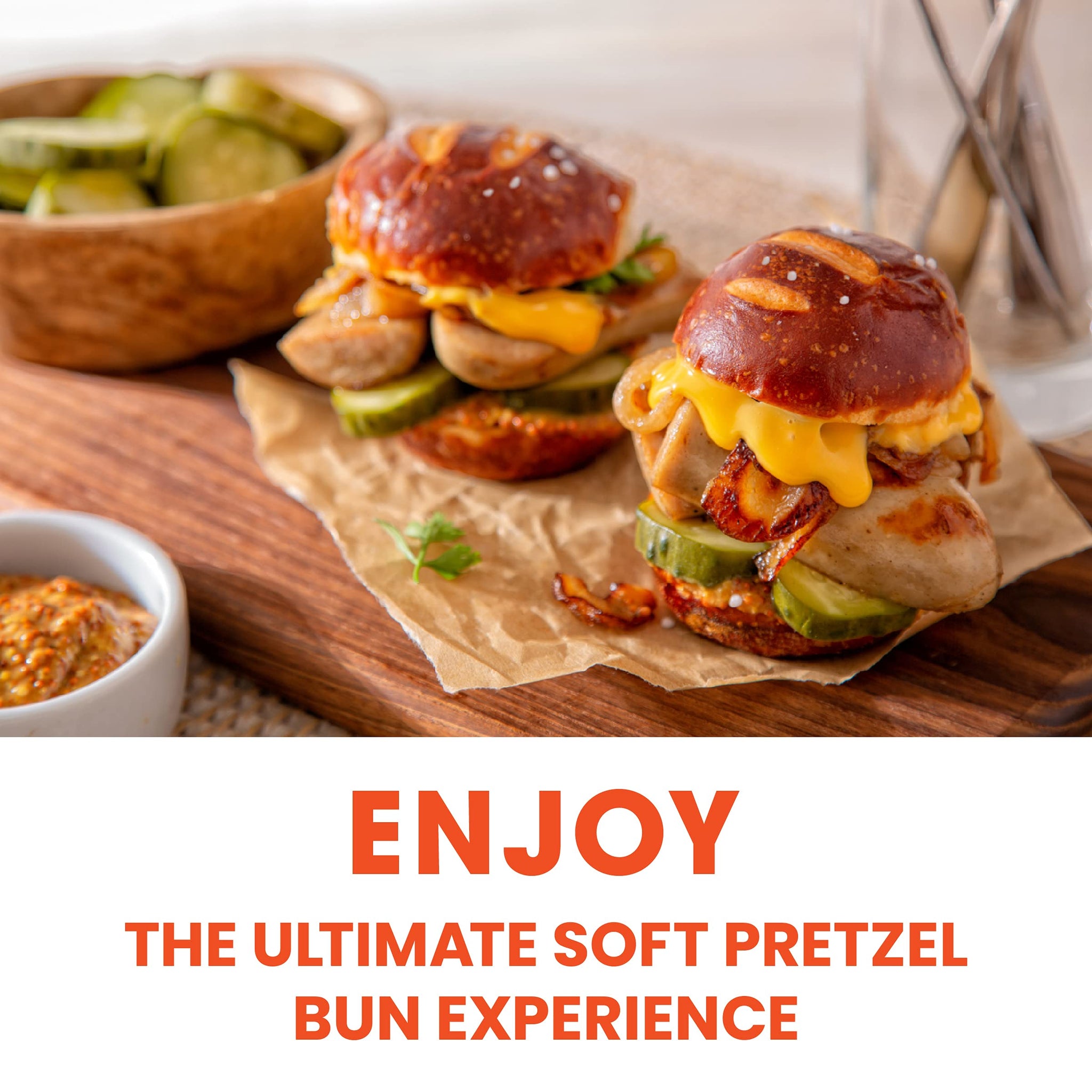 King's Hawaiian Pretzel Hamburger Buns, 4 ct, 10.5 oz