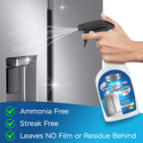 Wonderson 2-In-1 Stainless Steel & Glass Cleaner 16 Ounces - For Use On Appliances, Countertops, Sinks, Stovetops, Dishwashers, Windows, Bathrooms