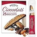 Nonni's XL Biscotti Dark Chocolate with Almond Cookies, Individually Wrapped Italian Coffee Snacks, 25 Cookies, 33.25 oz. Large Carton (Pack of 1)