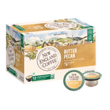 New England Coffee Single Serve Pods, Butter Pecan Medium Roast 12 Count (Pack of 1)