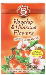 Teekanne Tea, Rose Hip & Hibiscus Flowers, 20 - Teabags, 2.12 Ounce, (Pack of 5)