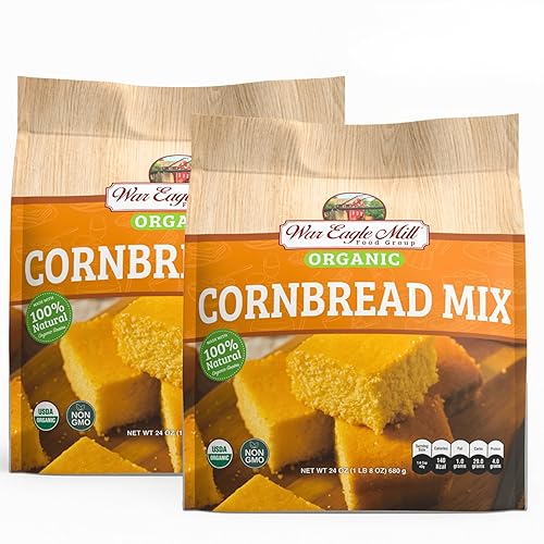War Eagle Mill Organic Yellow Cornbread Mix, 2-pack (24 oz bags)