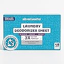 SilverWorks! Deodorizer Laundry Odor Eliminator For Clothes - Natural Silver Ion Infused Washer Sheets - Laundry Deodorizer Odor Eliminator - Lasting