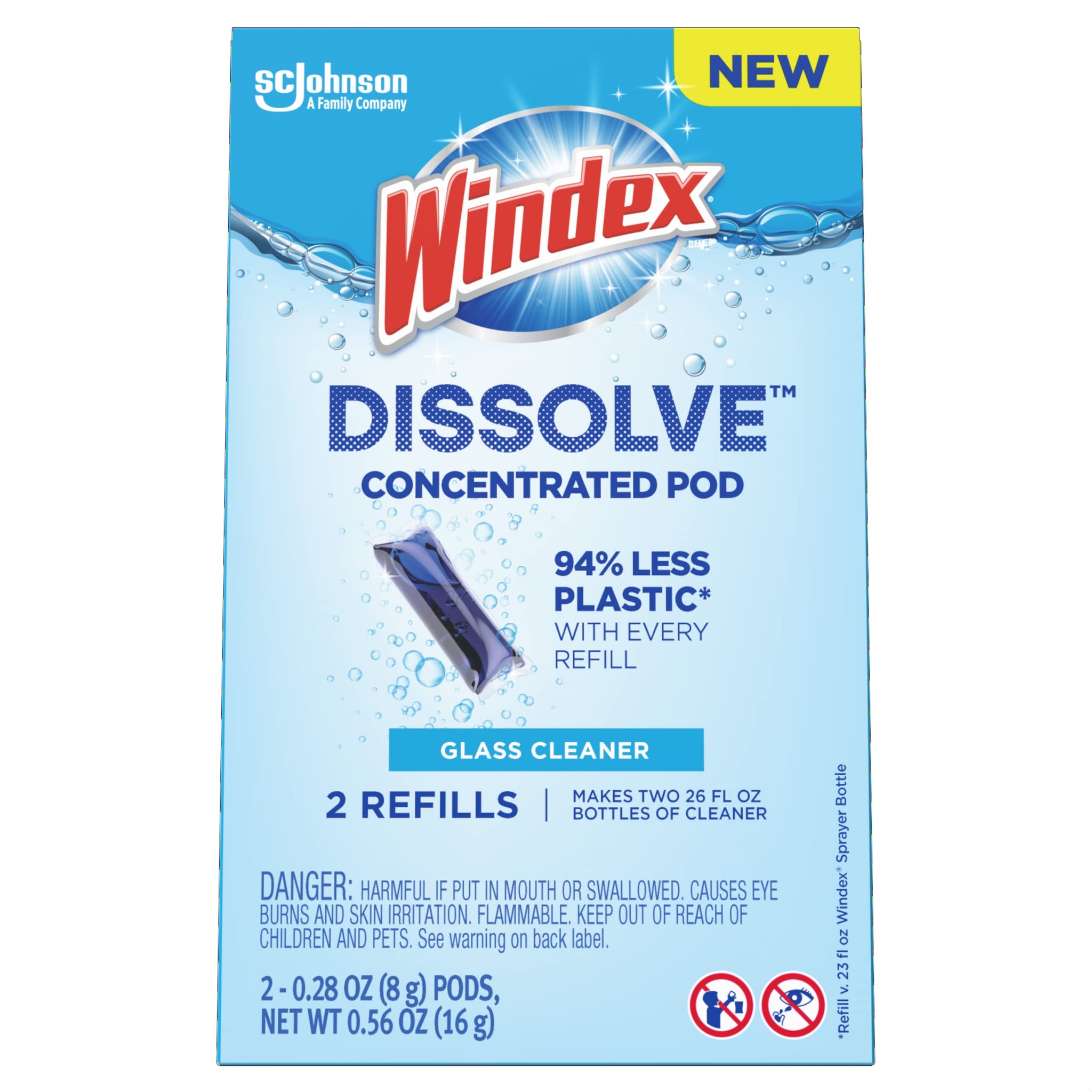 WINDEX DISSOLVE PODS2PK REFILL 2X0.28FLOZ