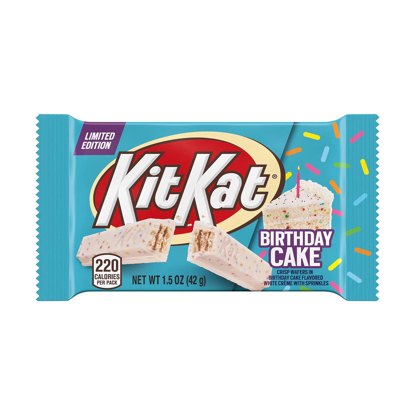 Kit Kat Crisp Wafers in Birthday Cake Flavored White Creme with Sprinkles, 1.5 Ounce (Pack of 24)