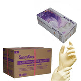 SunnyCare 1000/cs Latex Disposable Gloves Powder Free -Size Small 100pcs/box ; 10 Boxex/case