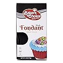 Baker's Choice Black Fondant Icing-4 oz.-Ready to Use Cake Decorating Frosting-Easy To Roll,Moldable,Kosher,Dairy Free,and Nut Free-Black Fondant