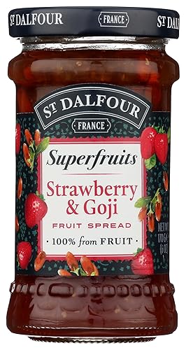St Dalfour, Fruit Spread Superfruit Strawberry Goji, 6 Ounce