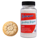 Bakerpan White Sanding Sugar for Baking & Cookie Decorating - 5 Ounce Edible White Sugar Sprinkles for Cookies, Cakes, Cocktails (Made In USA)