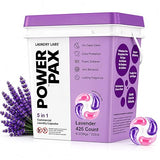 PowerPax 5-in-1 Laundry Detergent Pods - 425 Count, Washer Pods with Stain Remover, Odor Control, Fabric Softener & Color Care for Commercial Laundry