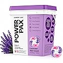 PowerPax 5-in-1 Laundry Detergent Pods - 425 Count, Washer Pods with Stain Remover, Odor Control, Fabric Softener & Color Care for Commercial Laundry