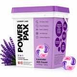 PowerPax 5-in-1 Laundry Detergent Pods - 425 Count, Washer Pods with Stain Remover, Odor Control, Fabric Softener & Color Care for Commercial Laundry