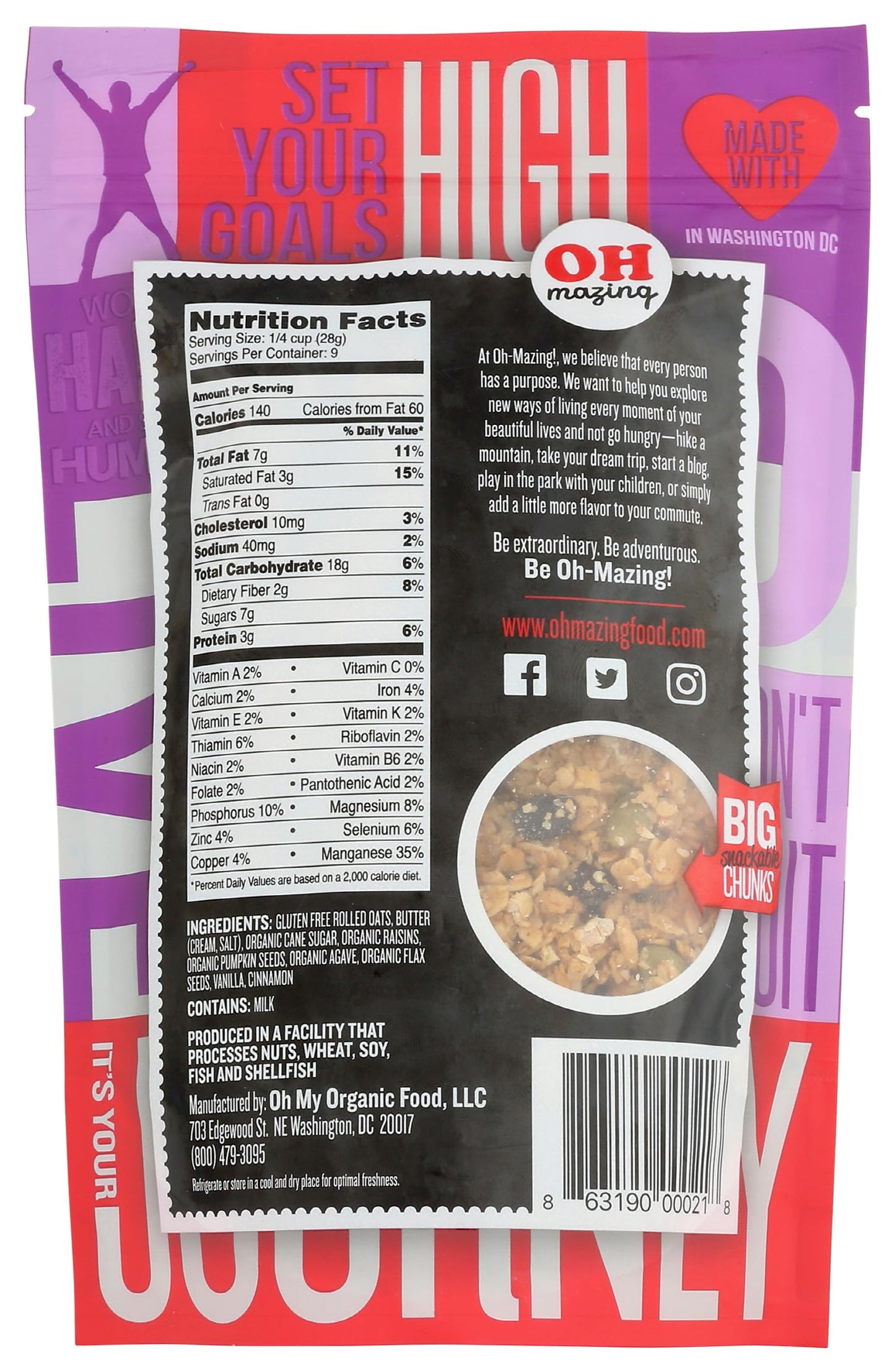 Oh Mazing, Granola Oatmeal Raisin, 9 Ounce