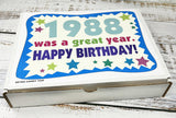RETRO CANDY YUM ~ 1988 38th Birthday Gift Box of Nostalgic Candy from Childhood for 38 Year Old Man or Woman Born 1988