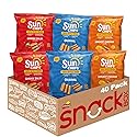 SunChips 100% Whole Grain Chips, Variety Pack, 1 oz Bags, Pack of 40, No Artificial Flavors, Colors