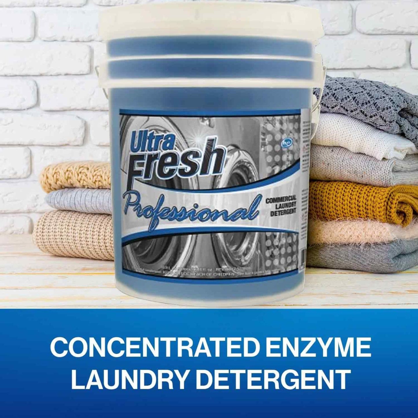 Ultra Fresh® Professional™ Commercial Laundry Detergent, 5 Gallons - Liquid with Easy Dispensing Pump for All Machine Types, up to 640 Loads