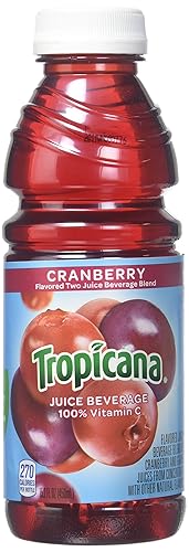 Tropicana Juice Cranberry, 15.2 oz Plastic Bottle (Pack of 24)