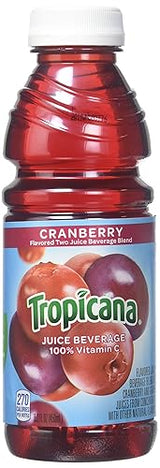Tropicana Juice Cranberry, 15.2 oz Plastic Bottle (Pack of 24)