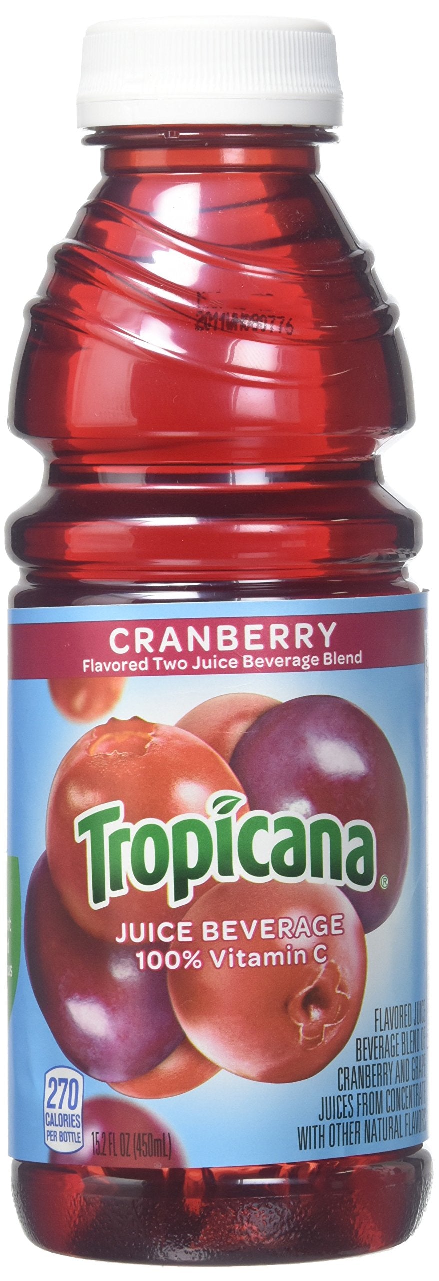 Tropicana Juice Cranberry, 15.2 oz Plastic Bottle (Pack of 24)