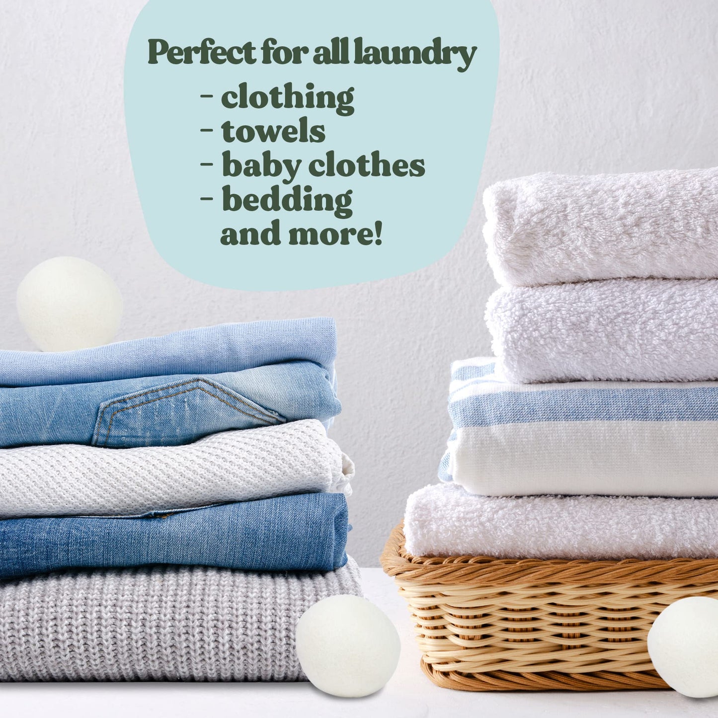 FEBU Wool Dryer Balls, 6-Pack, XL | 100% New Zealand Wool | Natural, Reusable Fabric Softener | Alternative to Dryer Sheets | Reduces Wrinkles