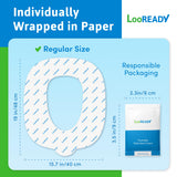 Toilet Seat Covers Disposable Flushable - Regular Size (16x19”) - Travel Size Individually Wrapped, Soft & Strong, Pocket Size, for Public Restrooms