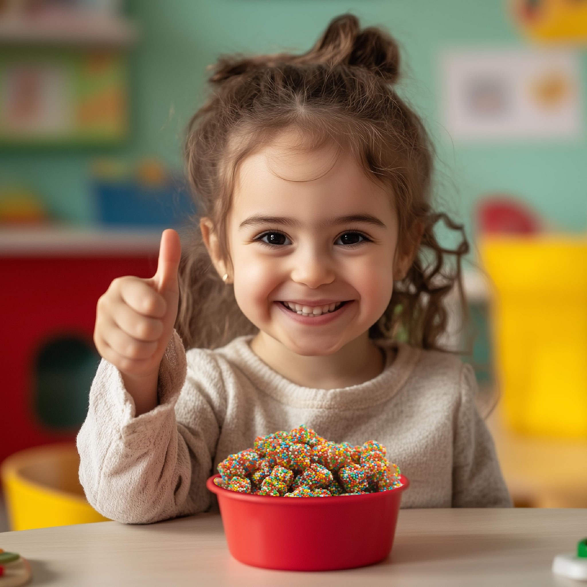 Crunchy Gummi Bears Candy | 1 Pound Bag | Fruity Chewy Bears Coated in Rainbow Nonpareils | Crunchy Gummy Candy for Party Favors, Gifts, and Snacking